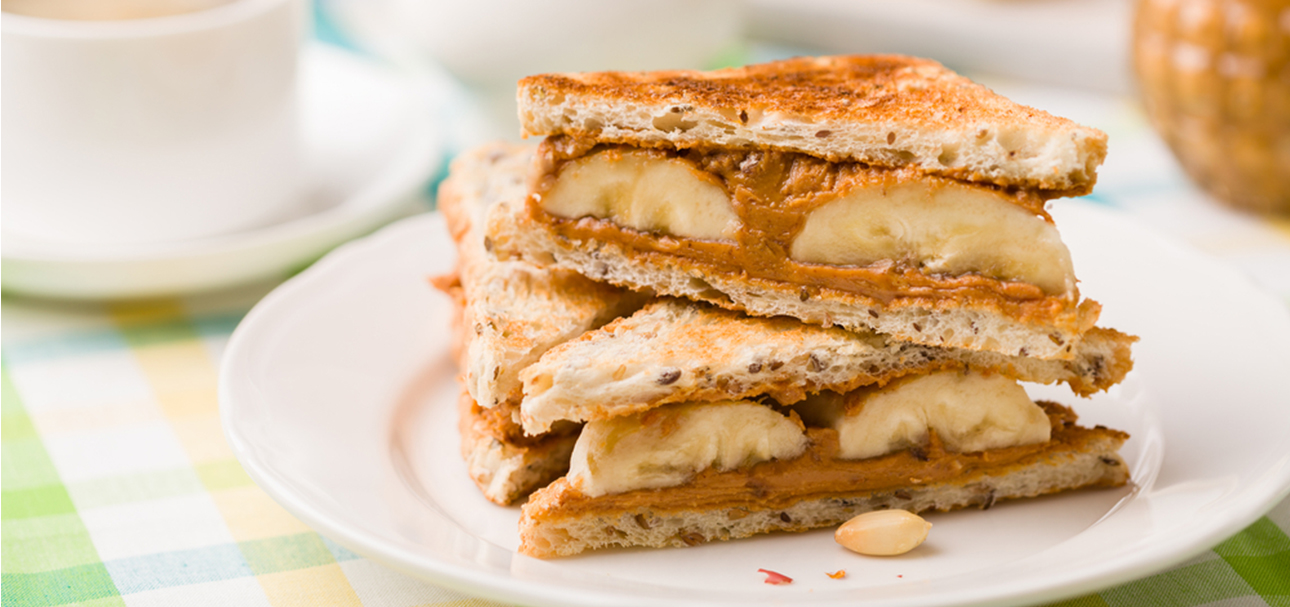 Banana And Peanut Butter Sandwich