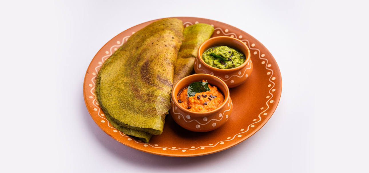 Green Moong Dal Dosa